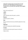 NURS 1871&colon; Fundamentals of Nursing FINAL EXAM REVIEW CSCC 2024 NURS 1871&colon; Fundamentals of Nursing FINAL EXAM REVIEW Questions With Complete Solutions