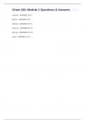 Chem 103- Module 1 Questions & Answers
