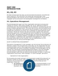 Samenvatting Operations Management H1 tot H7