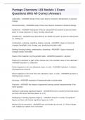 Portage Chemistry 103 Module 1 Exam Questions With All Correct Answers