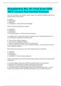 Straighterline Bio 101 Final Exam With 100&percnt; Correct And Verified Answers