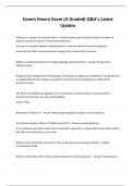 Comm theory Exam &lpar;A Graded&rpar; Q&A&rsquo;s Latest Update