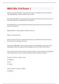 WKU Bio 316 Exam 1 Questions And Answers Rated A&plus;