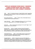 USPS 421 WINDOW CLERK EXAM &sol; WINDOW CLERK 421USPS EXAM 100&plus; REAL EXAM QUESTIONS AND 100&percnt; CORRECT ANSWERS
