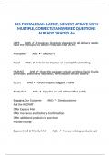 421 POSTAL EXAM LATEST&comma; NEWEST UPDATE WITH MULTIPLE&comma; CORRECTLY ANSWERED QUESTIONS ALREADY GRADED A&plus;