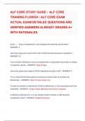 BUNDLE For   ALF CORE STUDY GUIDE ALF CORE TRAINING FLORIDA ALF CORE
