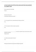 ACTIVITY DIRECTOR CERTIFICATION EXAM QUESTIONS AND ANSWERS  ALL CORRECT 2024