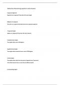 Deductive Reasoning question and answers 