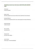 Multidimensional Care Final Exam QUESTION AND ANSWES  2024