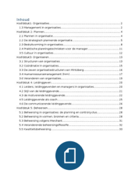 Samenvatting Management en organisatie leerjaar 1: H-1.3, H-2 ,H-3 ,H-4 en H-5