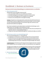 Samenvatting blokboek Bestuursrecht UHasselt (2013), (70 p.)
