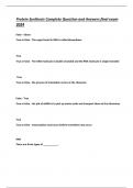 Protein Synthesis Complete Question and Answers final exam 2024