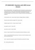 ETC EXAM IAED &vert; Questions with 100&percnt; Correct Answers