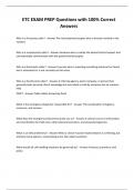ETC EXAM PREP Questions with 100&percnt; Correct Answers