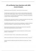 ETC certification Exam Questions with 100&percnt; Correct Answers