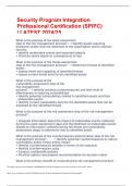 Security Program Integration Professional Certification &lpar;SPIPC&rpar; &vert; LATEST 2024&sol;25