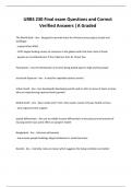 URBS 230 Final exam Questions and Correct Verified Answers &vert;A Graded