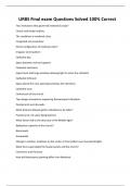 URBS Final exam Questions Solved 100&percnt; Correct