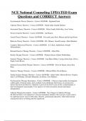 National Counseling Bundled Exam Questions Package with Correct Answers