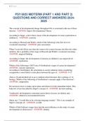 PSY 6635 MIDTERM &lpar;PART 1 AND PART 2&rpar; QUESTIONS AND CORRECT ANSWERS 2024- 2025