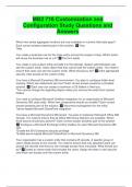 MB2 716 Customization and Configuration Study Questions and Answers
