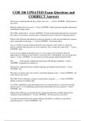 COR Bundled Exam Questions Package with Correct Answers