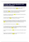 EPA 608 Type 1 Exam Questions and Complete Solutions