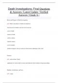 Death Investigations&colon; Final Questions  & Answers &vert; Latest Update &vert; Verified  Answers &vert; Grade A&plus;