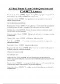 AZ Real estate  Bundled Exam Questions Package with Correct Answers