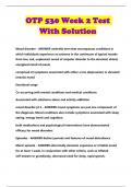 OTP 530 Week 2 Test With Solution