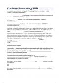 Combined Immunology HMX Questions with 100&percnt; Correct Answers Verified Latest Update 2024&period;