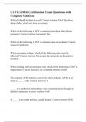CAT1 &lpar;v2018&rpar; Certification Exam Questions with Complete Solutions
