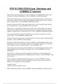 PTP II UPDATED Exam Questions and  CORRECT Answers