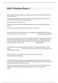 RAC Practice Exam 1 Complete Questions And Actual Detailed Answers&period;