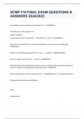 SCMP 118 FINAL EXAM QUESTIONS & ANSWERS 2024&sol;2025