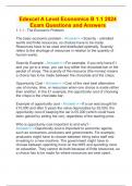 Edexcel A Level Economics B 1&period;1 2024 Exam Questions and Answers