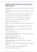 module 1 Exam Questions & Answers Latest Update Rated A