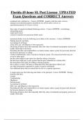45 Hour post license  Bundled Exam Questions Package with Correct Answers