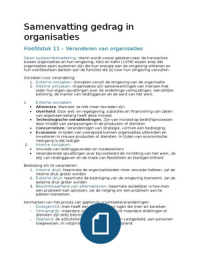 Samenvatting Organisatiekunde en Leiderschapsstijlen (gedrag in organisaties) 