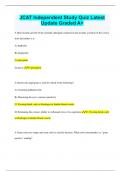 JCAT Independent Study Quiz Latest  Update Graded A&plus;