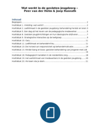 Samenvatting Wat werk in de gesloten jeugdzorg