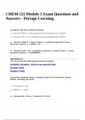 CHEM 121 Module 1 Exam Questions and Answers - Portage Learning&period;
