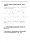 COMM 215 MIDTERM Questions with Complete Solutions