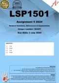 LSP1501 Assignment 5 &lpar;COMPLETE ANSWERS&rpar; 2024 &lpar;184457&rpar; - DUE 3 July 2024