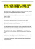 PRN 1178 EXAM 2  2024 WITH 100&percnt; ACCURATE ANSWERS