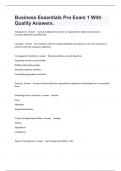 Business Essentials Pro Exam 1 With Quality Answers&period;