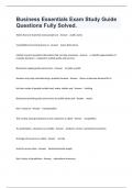 Business Essentials Exam Study Guide Questions Fully Solved&period;