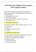 N196 Final Exam Multiple Choice Questions With Complete Solutions&period;