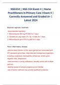 NSG554 &vert; NSG 554 Exam 4 &vert; Nurse Practitioners in Primary Care I Exam 4 &vert; Correctly Answered and Graded A&plus; &vert; Latest 2024