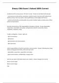 Dmacc CNA Exam 1 Solved 100&percnt; Correct